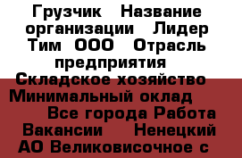 Грузчик › Название организации ­ Лидер Тим, ООО › Отрасль предприятия ­ Складское хозяйство › Минимальный оклад ­ 20 000 - Все города Работа » Вакансии   . Ненецкий АО,Великовисочное с.